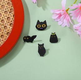 Cartoon Black Cat Shape Brooch Unisex Cute Animals Clothes Collar Pins Alloy Backpack Sweater Enamel Corsage Badges Accessories9196967