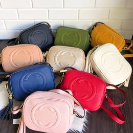 Couro Genuíno Marmont Soho Disco Designer Bolsa Espelho Qualidade Noite Câmera Embreagem Bolsa Crossbody Bolsa Luxurys Bolsa Mulheres Mens Ombro Borla Tote Rosa Sacos