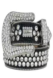 2022 Designer Belt Simon Belts for Men Women Shiny diamond belt Black on Black Blue white multicolour with bling rhinestones as gift7652214