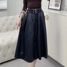 Designer High Quality Triangle Length Leather Skirt Fashion Waist Belt Big