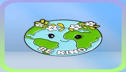 Pins Brooches Please Help Earth Enamel Pin Custom Brooches Be Kind Lapel Badge Environment Jewellery Gifts For Kids 1735387