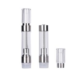 Round Flat Press Tip M6T Atomizer 510 Cartridge Ceramic Coil 0.5ml 1.0ml Empty Plastic Smoking Tank pk th205 G5 Fit m3 amigo max Battery