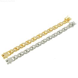 12mm Diamond Cuban Bracelets Hip Hop Ice Out VVS Moissanite Diamond For Rapper Cuban Link Chains Fashion Jewellery Bracelets