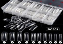 500pcsbox Natural Clear False Acrylic Nail Tips FullHalf Cover Tips French Sharp Coffin Ballerina Fake Nails UV Gel Manicure Too8094914