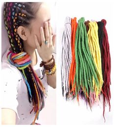 Synthetic Crochet Braids Hair Nepal Felted Wool Dreadlocks Synthetic Braiding Hair Extensions 90cm120cm 24colors Popular6836410