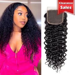 Closures Clearance SALE Straight Lace Closure 4x4 Free Part Closure 100% Brazilian Virgin Human Hair Lace Closure Straight Hair Body Wave W