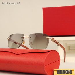 Designer Square Glasses Women Men's High Quality Sunglasses UV Protection Brand metal printed cut side sunglasses