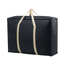 Storage Bags Heavy Duty Extra Large Duvets Black With Handles Bedding Non Woven Fabric Luggage Foldable Bag Blankets Pillows Travel