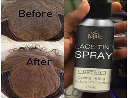 100ml Selling Lace Tint Spray Dyeing Fragrance Brown Dark Brown Middle Brown For Closures Wigs and Closure Frontal 01265257805