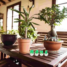 Garden Decorations 4pcs Miniature Potted Plant Ornaments Artificial Succulent Cactus For Micro Landscape