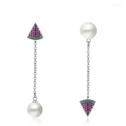 Dangle Earrings 925 Silver Pearl Aros Mujer Oreja Drop Earring For Women Natural Freshwater Gemstone Orecchini Party