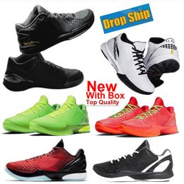 Protro Black Mamba Reverse Grinch Basketball Shoes Zoom GIGI 4 Court Purple Mambacita Men With Box Drop Ship Radiant Emerald Top Quality