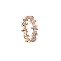 Pandoras Ring Designer Jewellery For Women Original Quality Band Rings New Rose Gold Ring Silver Flowers Fashion Luxury Ring Women