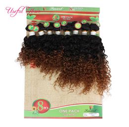 8pcslot human hair extensions 250g kinky curly hair Blonde Extensions weaves closureburgundy Colour weave bundles for black women3495074