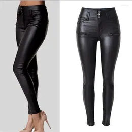 Women's Pants Women PU Leather Leggings Fashion Slim Pencil Trousers Sexy Streetwear Spring Autumn Winter