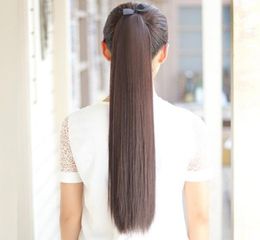 Women long straight hair ponytails pony tail hair extensions 35CM45CM55CM70CM5328452