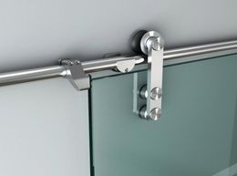 USA 5ft 6ft 66ft Modern European Stainless Steel Glass Sliding Barn Door Hardware Track Set6798264