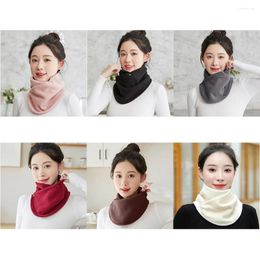 Bandanas Women Plush Scarf Ring Versatile Double Layer Scarves Windproof Neckerchief Winter Fleece Neck Cycling Warmer