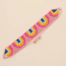 Strand Beaded Bracelet Rainbow Bridge Eye Originality Design Hand Knitting Bohemian Adjustable Tide Simple Rice Bead