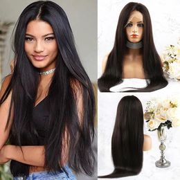 Wigs Full Cuticle Virgin Human Hair Full Lace Wigs Silky Straight PrePlucked High Density 180% Remy Gluelesss Wig Long Length 26 28 30