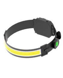 New COB LED Headlamp Soft Light Night Running Small USB Charging Floodlight Camping Lamp Fishing Headlight2543929