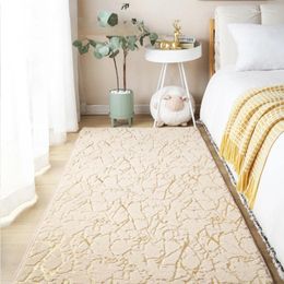 Carpets Luxury Marbling Simple Imitation Hair Carpet Living Room Bedroom Stamping Anti-slip Absorbent Pad