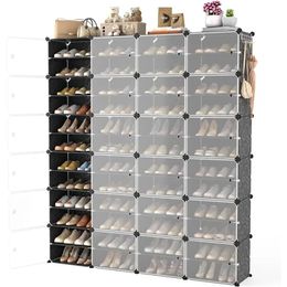 Portable Shoe Rack Organiser With Door 96 Pairs Storage Cabinet Easy Assembly Shoes Living Room Furniture Home 240102