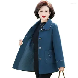 Women's Trench Coats Young Mother Winter Western-style Coat 2024 Loose Fashion Middle-aged And Elderly Autumn Cotton-padded Clothes5XL