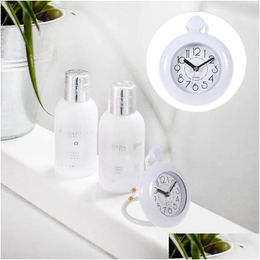 Wall Clocks Bathroom Waterproof Clock Alarm For Kids Hanging Mute Decorate Plastic Child Drop Delivery Home Garden Decor Ot9Ob