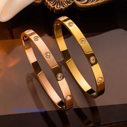 Car tires's popular Luxury Designer bracelet Fashion zircon full diamond male stainless steel ten couple Bracelet titanium female With Original Box