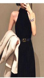 Womens Belt 30CM Letter V Smooth Buckle Business Casual Waistband Luxury Brand Jeans Dress Decorative Belt Whole3152731