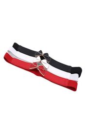 Belts 1Pcs Fashion Women PU Black White Waist Band Thin Elastic Belt Dress Apparel Accessories Cinturon Mujer 3 Colors5548455