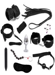 Sex Toys for Couples Exotic Accessories Nylon BDSM Sex Bondage Set Sexy Lingerie Hand s Whip Rope Anal Vibrator Sex Products Y19128118018