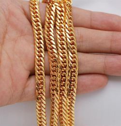 Chains MxGxFam 60cm 6 Mm Pure Gold Colour Charming Chunky Necklaces For Men Fashion Hip Hop Jewellery Good Quality21835864217