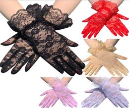 2020 New Fashion Women Lady Lace Party Sexy Dressy Gloves Summer Full Finger Sunscreen Gloves For Girls Mittens Multicolor3380400