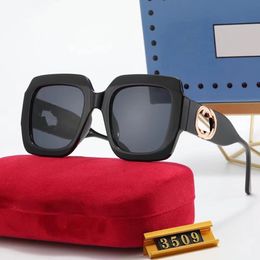 Designer-Sonnenbrillen für Damen, Luxus-Brille, Brief-Designer-Sonnenbrille, Unisex-Brille, Mode, Metall-Sonnenbrille mit Box, sehr schönes Geschenk, 6 Farben
