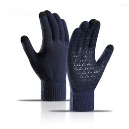 Cycling Gloves Rimiut Knitted Touchscreen For Autumn Winter Warm Anti-slip Suitable Riding Driving Adult Men Women