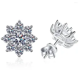 Stud Earrings Shop 925 Sterling Silver 5MM Real D Color GRA Moissanite Diamonds Zircon Wedding Engagement Fine Jewelry