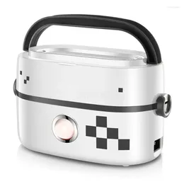Dinnerware 250W 1L Double Ceramic Tank Portable Electric Heating Lunch Box Rice Cooker Warm Heater Stewing Soup Cooking Congee Machine