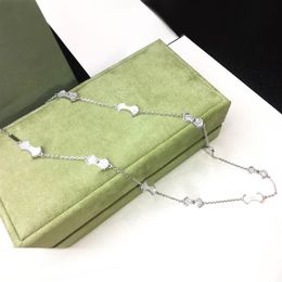 Fashion Eternal Love Necklace Jewellery Women Diamond Chains Strands Strings Leaf Flower Love Necklaces Couple Gift Accessories With262G