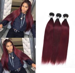 Brazilian Virgin Hair Extensions Straight 4 Bundles 1B99J 1BRed 1B30 Ombre Human Hair Wefts 828inch Whole Ruyibeauty9491587