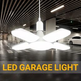 1 Pack Mini LED Garage Lights, LED Four-Leaf Light, Mini Folding Light 28W (Equivalent 80W) 3000K/6500K Pendant Light Folding Light Suitable For Garage Indoor Lighting