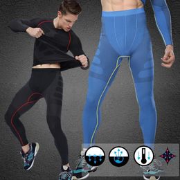 Tracksuits 2pc/set Fiess Men Long Sleeve Basketball Running Sports T Shirt Thermal Muscle Bodybuilding Gym Compression Tights Pants Suit