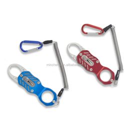 Aluminium Mini China Fishing Tools Fish Lip Grip Gripper Tackle for Grabber with Coiled Lanyard