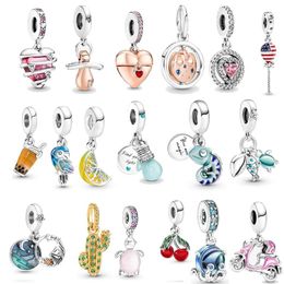 Bracelet Cute Octopus Chameleon Family Light Bulb Nipple Pink Motorcycle S Sier Charms Beads for Jewellery Making Mother's Day Gift