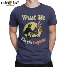 Men's T Shirts Men T-Shirts Trust Me I'm An Engineer Cool Pure Cotton Tee Shirt Short Sleeve Science Mechanical Round Collar Clothing