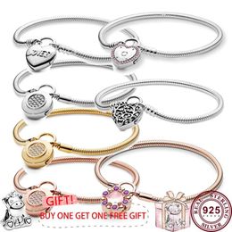 Bangle Hot Sier Exquisite Oath Lock, Heartshaped Padlock, Women's Bracelet, Women's Original Highquality Charm Jewellery