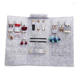Jewellery Pouches Felt Fold Storage Bag Portable Necklace Bracelet Ring Book Holder For Women Travel Earring Organiser