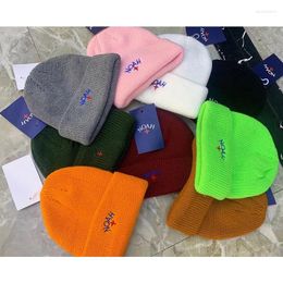 Berets Pink Brown Green Orange NOAH Beanies Caps Men Women 1:1 High Quality Classic Logo Cross Embroidery Knitted Hat With Tag