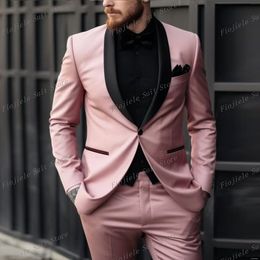 New Men Business Suit Groom Groomsman Wedding Party Prom Formal Occasion Tuxedos 2 Piece Set Jacket And Pants A1